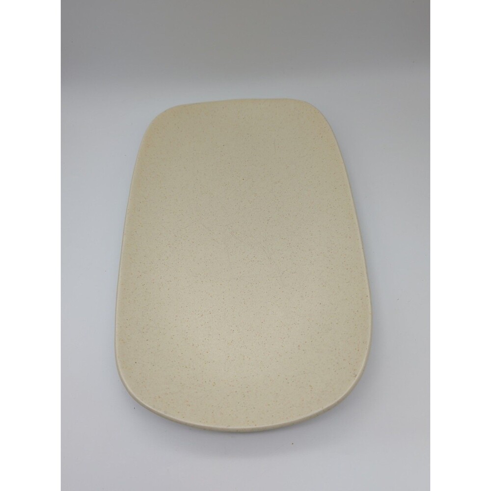 Pottery Barn Almost Square 16" Platter Beige Speckled Stoneware Serving Plate
